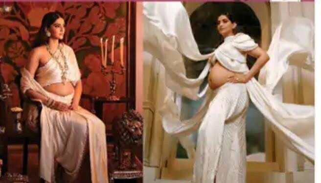एक्ट्रेस सोनम कपूर ने स्टाइलिश अंदाज में दिखाया बेबी बंप, पहले शर्म, अब फैशन..