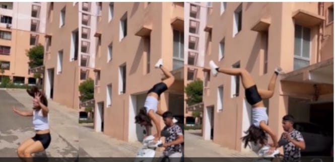 Amazing Stunt : इस लड़की का स्टंट देखकर दांतों तले उंगली दबा लेंगे आप…