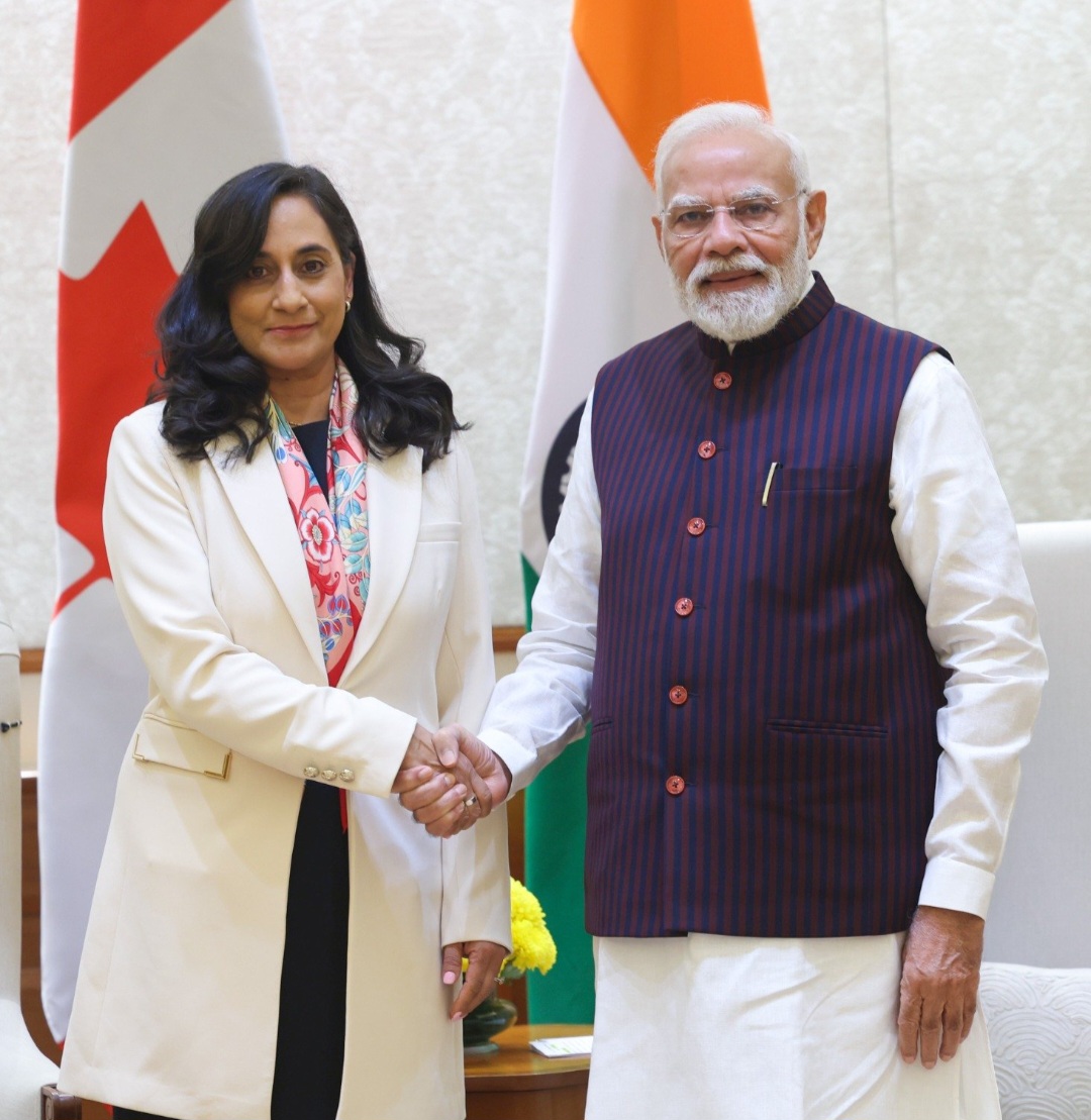 कनाडा की विदेश मंत्री ने प्रधानमंत्री मोदी से की मुलाकात