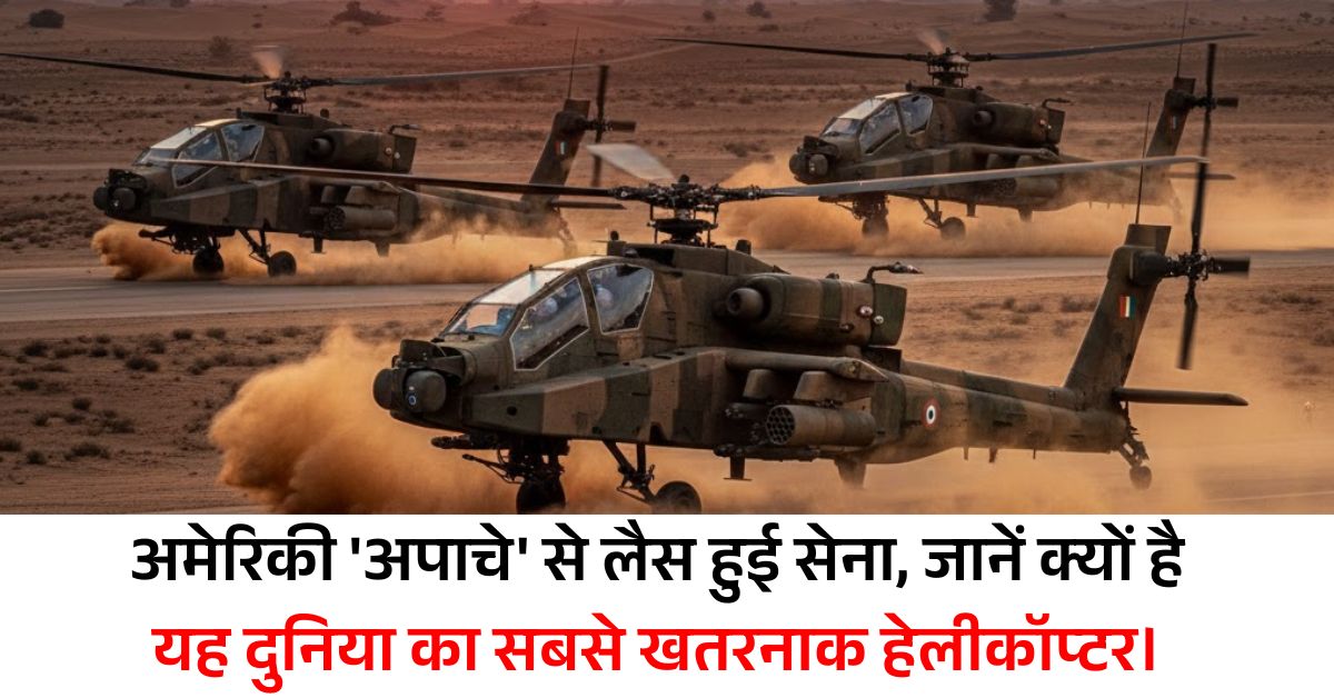Apache Helicopter: अमेरिकी 'अपाचे' से लैस हुई सेना, जानें क्यों है यह दुनिया का सबसे खतरनाक हेलीकॉप्टर। 14 Apache Helicopter: अमेरिकी ‘अपाचे’ से लैस हुई सेना, जानें क्यों है यह दुनिया का सबसे खतरनाक हेलीकॉप्टर।