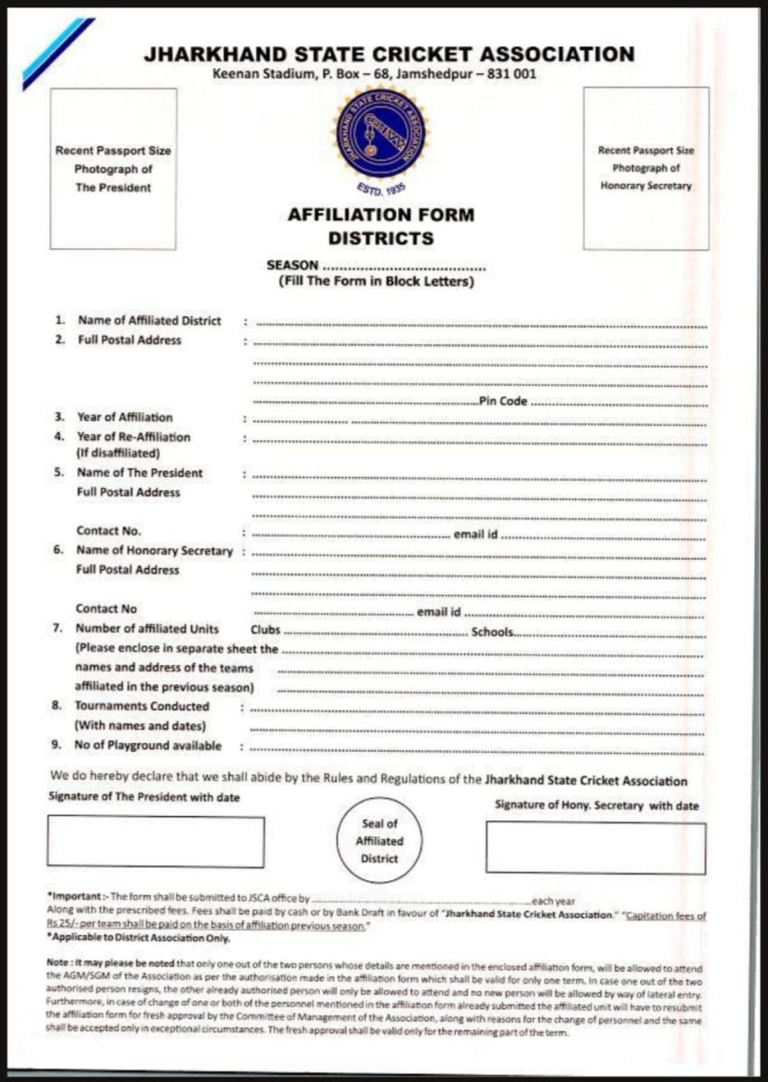 JSCA form